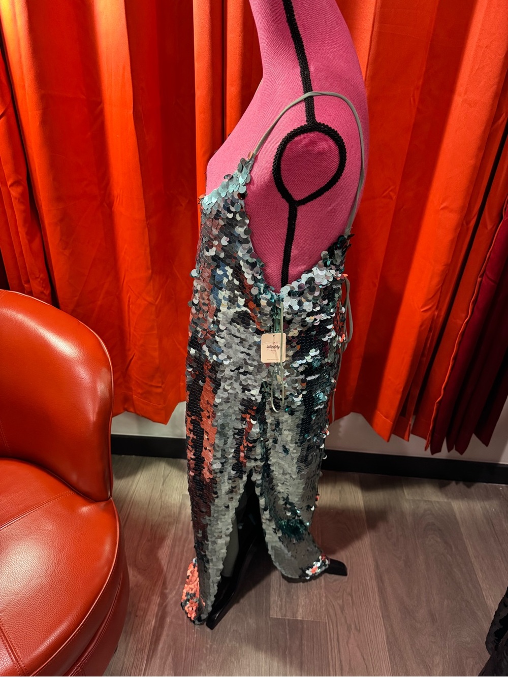 Free People Silver Sequin Maxi Slip Dress - Picture 5 of 5